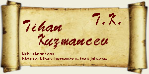 Tihan Kuzmančev vizit kartica